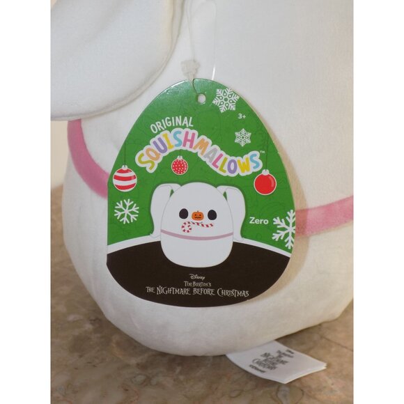 Squishmallows 8" Nightmare Before Christmas Zero with Candy Cane - Picture 6 of 7